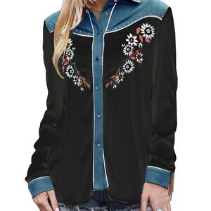 NWT John Moon Western Long Sleeved Button Down